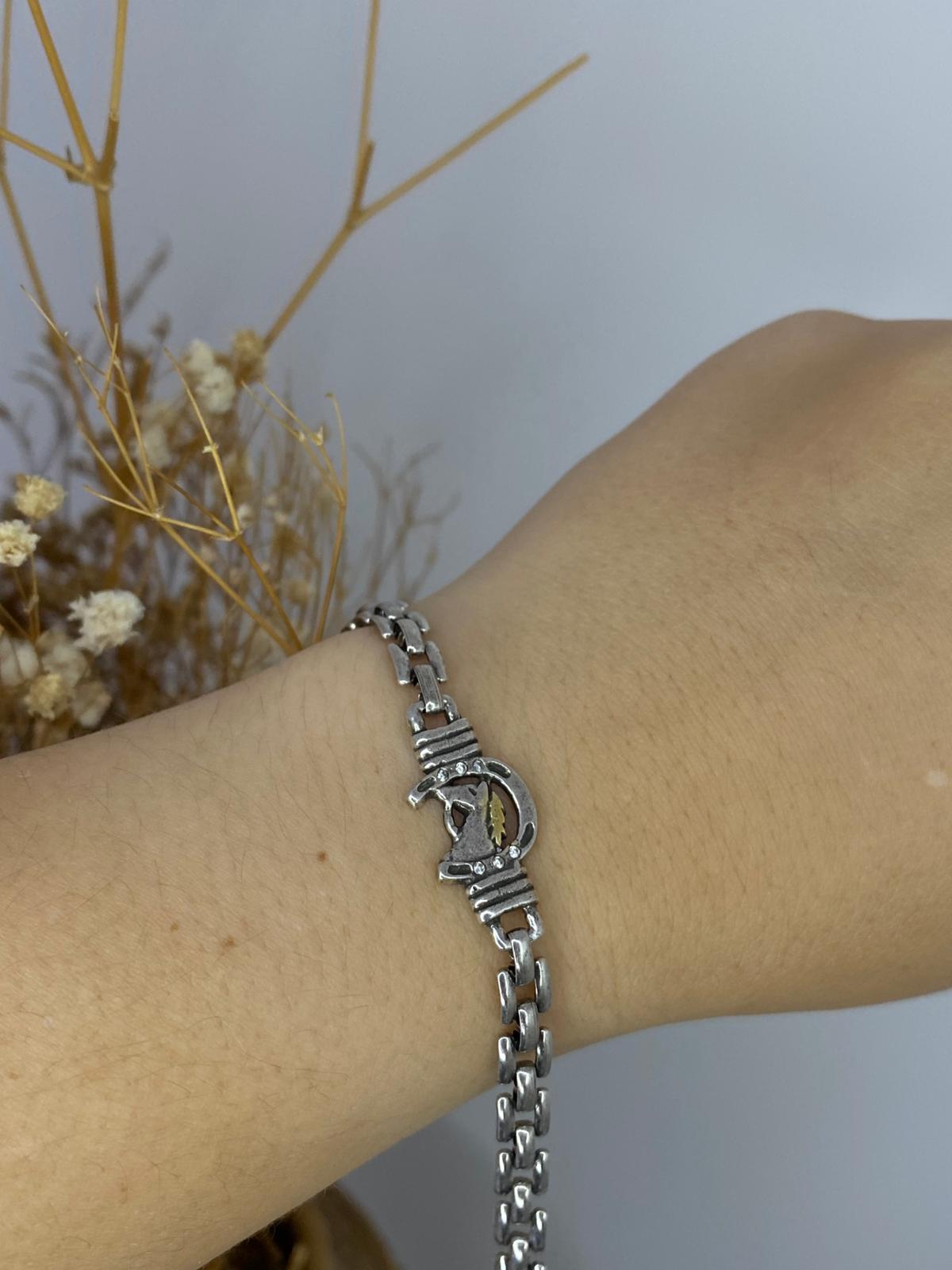 Pulsera herradura con caballo